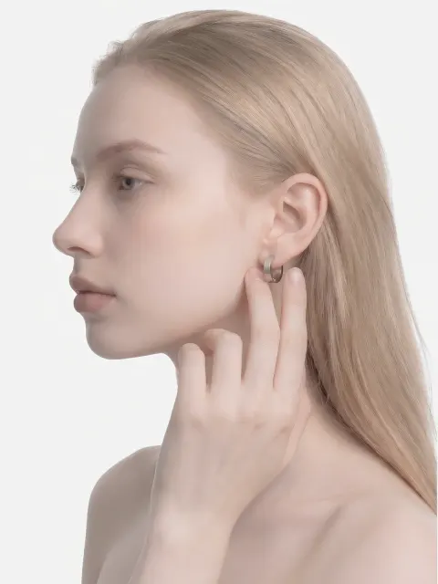 Серьги круглые с проколом
